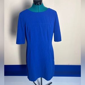 Tahari Arthur S Levine Sheath Dress Cobalt Blue Size 12 with Pockets